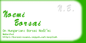 noemi borsai business card